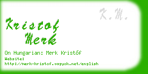 kristof merk business card